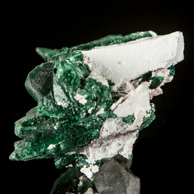 3.7" Brilliant Green MALACHITE PSEUDO of AZURITE Crystals Milpillas MEX for sale