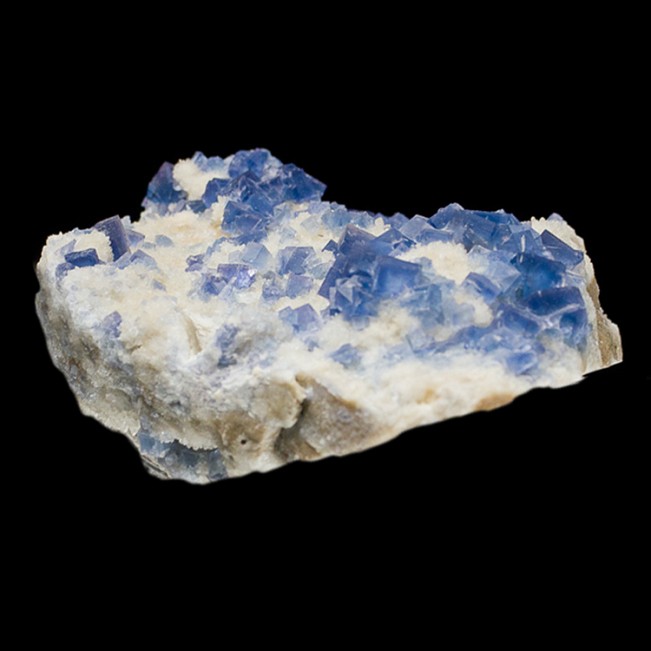 6.6" Sharp Gemmy Cubic Glory Hole BLUE FLUORITE Crystals New Mexico for sale