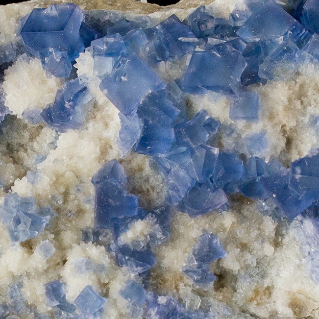 6.6" Sharp Gemmy Cubic Glory Hole BLUE FLUORITE Crystals New Mexico for sale