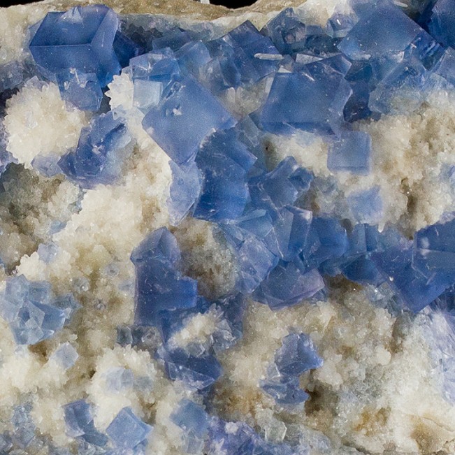 6.6" Sharp Gemmy Cubic Glory Hole BLUE FLUORITE Crystals New Mexico for sale