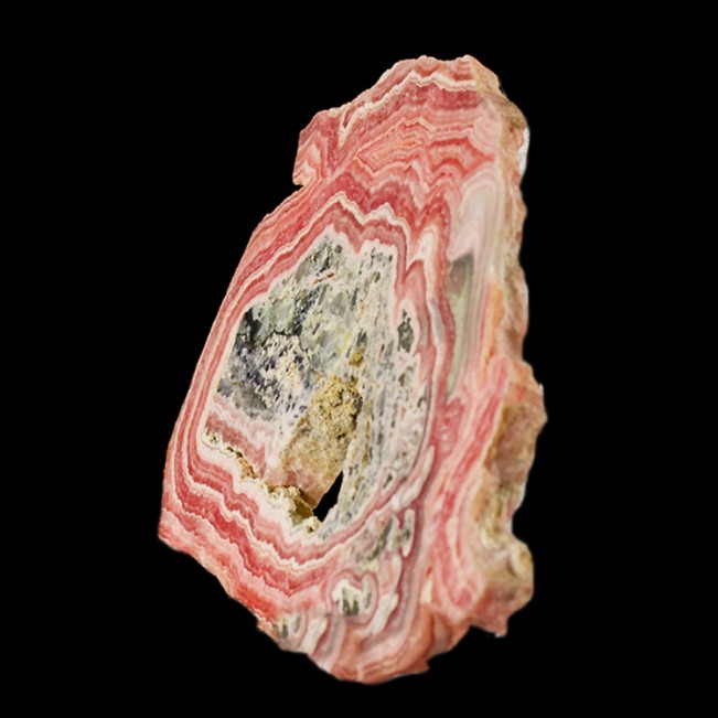 4.3" 132g Red White & Pink Bulls Eyes RHODOCHROSITE Slice Argentina for sale
