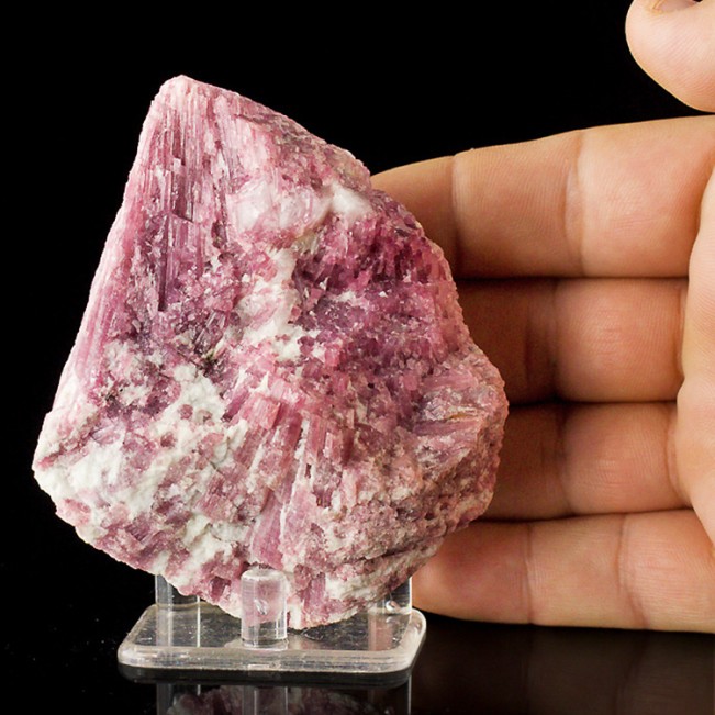 3.9" Fuchsia PINK TOURMALINE Shiny Gemmy Crystals +Milky Quartz Brazil for sale