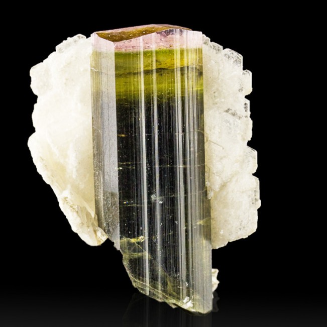 1.5" Tri-Color Pink Tip w/Green Terminated TOURMALINE Crystal Pakistan for sale