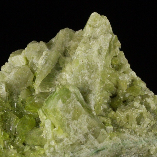 4.2" Inchworm Green Gemmy Glassy VESUVIANITE Sparkling Crystals Quebec for sale