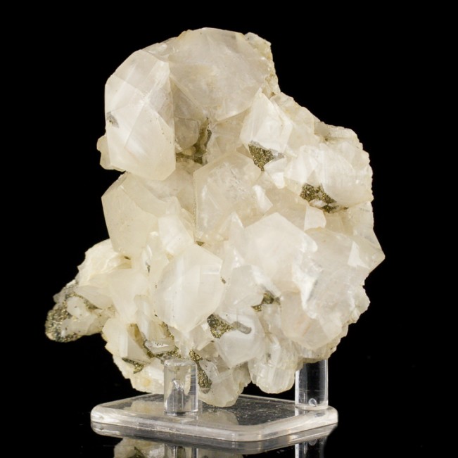 4.1" Rounded White CALCITE CRYSTALS w/Sparkling Pyrite Patches China for sale