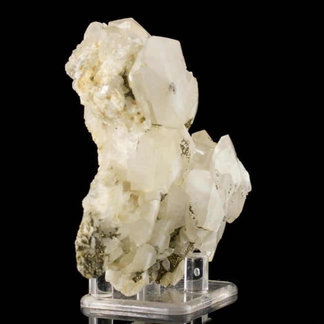4.1" Rounded White CALCITE CRYSTALS w/Sparkling Pyrite Patches China for sale