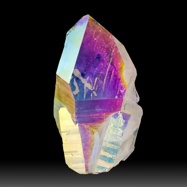 3.1" Neon Iridescent Gleaming OPAL AURA QUARTZ Twin Crystals Arkansas for sale
