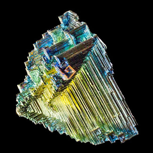 2.8" BlueMagentaSilver Hoppered BISMUTH Shiny Metallic Crystals England for sale