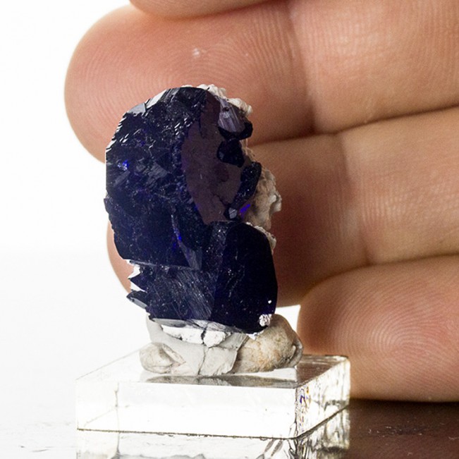1.2" NavyBlue Brilliant Flashy Luster AZURITE Crystals Milpillas Mexico for sale