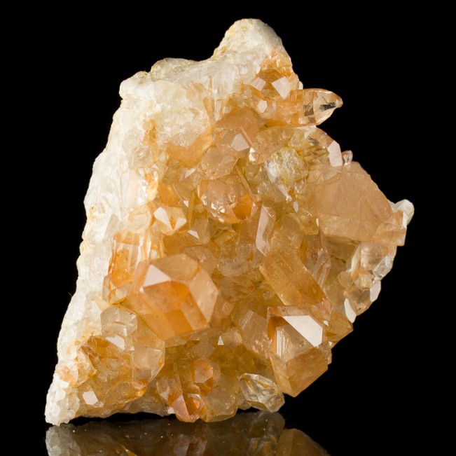 3.3" Colorful TANGERINE QUARTZ Terminated Gem Crystals+Time Line Brazil for sale