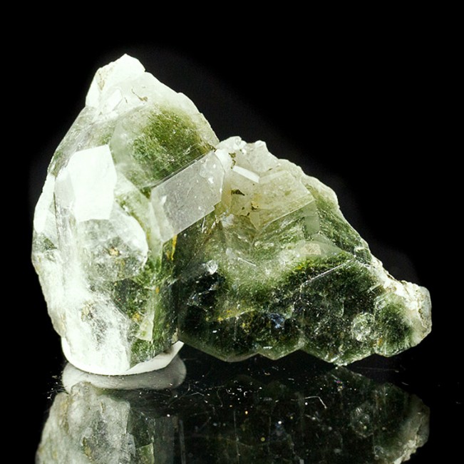 1.9" Glassy Green APATITE Cluster w-Phantom Crystals Sapo Mine Brazil for sale