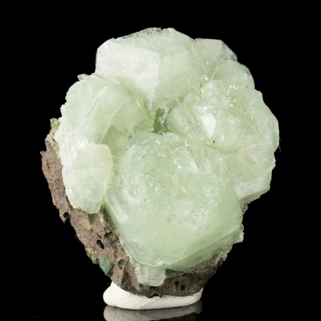 2.6" VibrantElectricGreen APOPHYLLITE Sharp Shiny Crystals to1.4" India for sale
