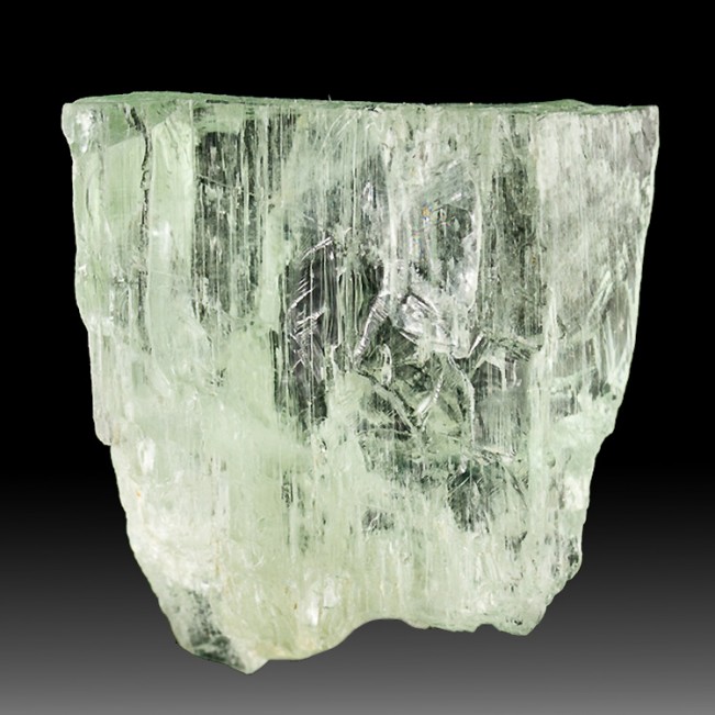 1" 42.4ct BrightGreen GEM HIDDENITE Terminated Spodumene Crystal Brazil for sale