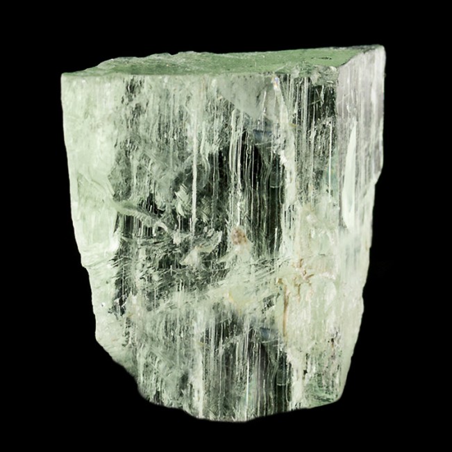 1" 42.4ct BrightGreen GEM HIDDENITE Terminated Spodumene Crystal Brazil for sale
