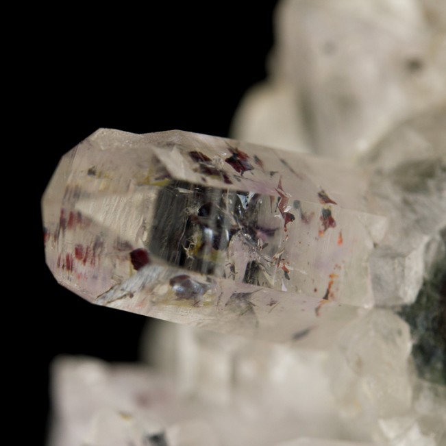 2.4" Clear CONFETTI QUARTZ Crystal w-Lepidocrosite on Matrix Madagascar for sale