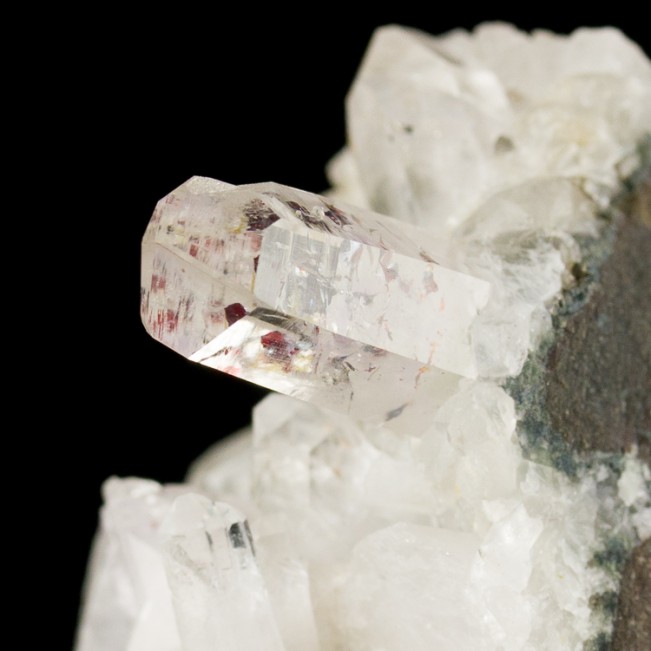 2.4" Clear CONFETTI QUARTZ Crystal w-Lepidocrosite on Matrix Madagascar for sale