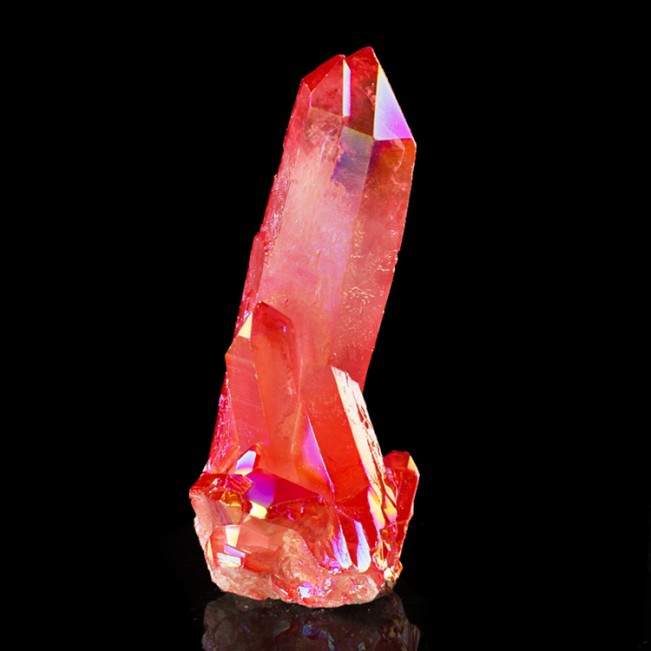 3.8" Wowy-Zowy Electric PINK AURA QUARTZ Terminated Crystals China for sale