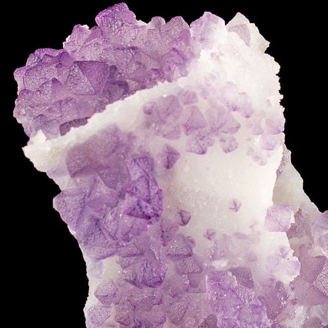 2.7" Octahedral Purple FLUORITE Crystals Fluorite On Quartz Dulcita AZ for sale
