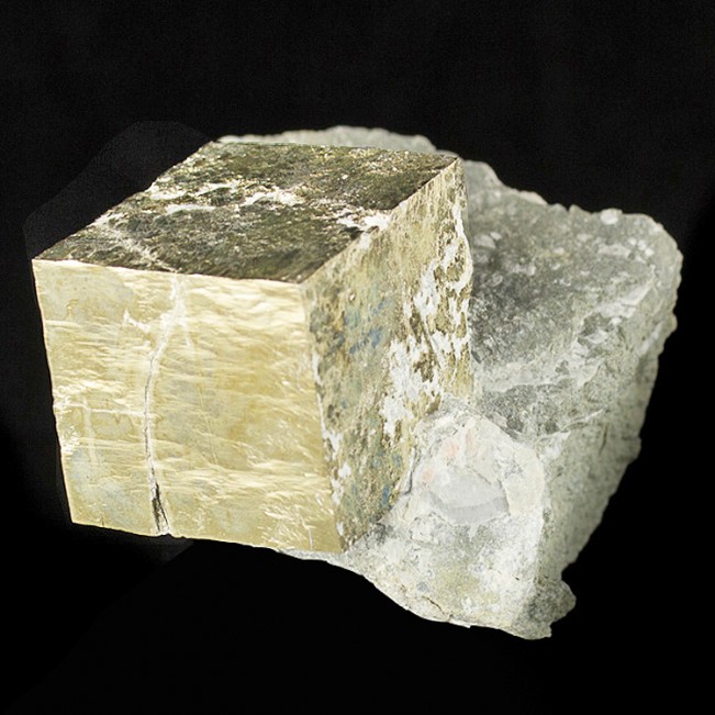 4.3" Brassy Golden PYRITE Cubic Crystals to 2.6" on Matrix Spain for sale