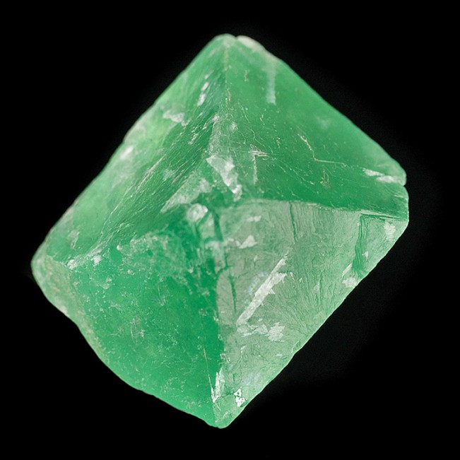 2.5" Minty Neon Green Gem Clear FLUORITE Crystal Cleavage South Africa for sale