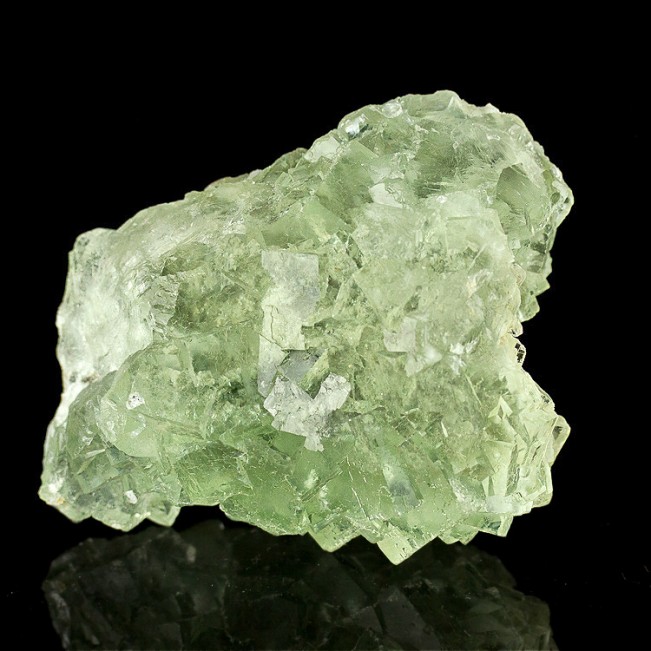 3.6" Coke Bottle Green GEM FLUORITE Glassy Transparent Crystals China for sale