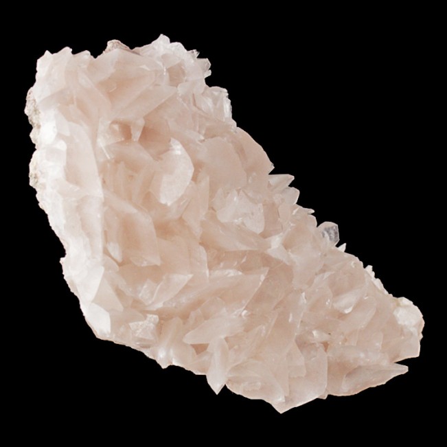 5.5" Sharp Gemmy LightPink CALCITE in Wedge-Shape Crystals to .9" China for sale