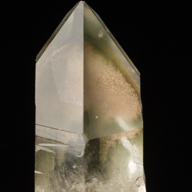 2.9" Clearly Visible Green-Tan-Red PHANTOMS in QUARTZ Crystal Brazil for sale