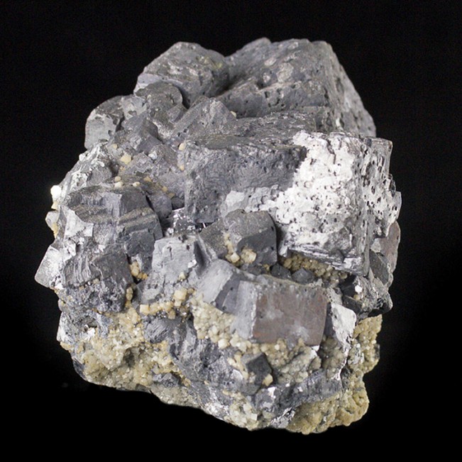 4.5" Sharp Cluster Metallic Silvery Gray GALENA Crystals Sweetwater MO for sale