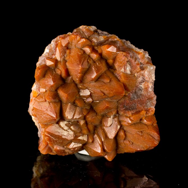 3.2" Vibrant Brick RED QUARTZ Sharp Terminated Crystals to 1.1" Morocco for sale