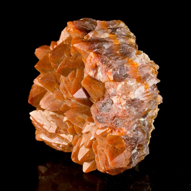 3.2" Vibrant Brick RED QUARTZ Sharp Terminated Crystals to 1.1" Morocco for sale