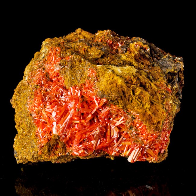 3.4" Sharp Terminated Rosy Red CROCOITE Square Crystals Adelaide Mine for sale