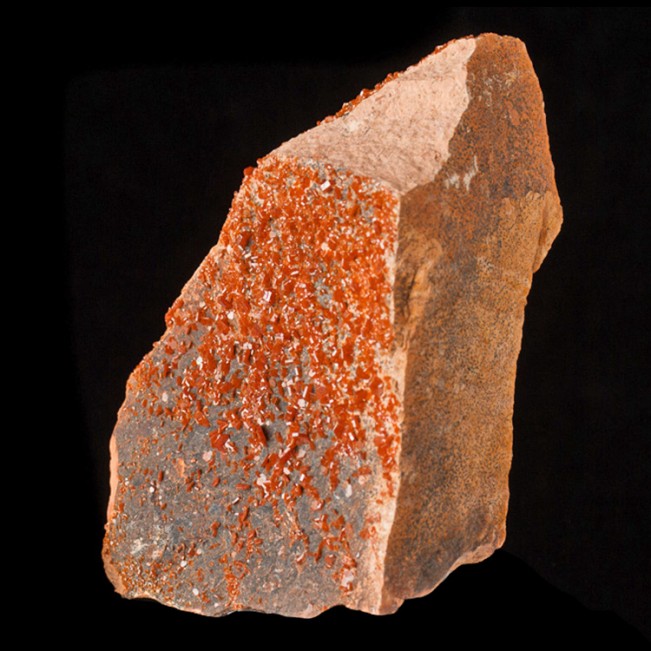 4.1" Shiny Sharp Red VANADANITE Hexagonal Crystals on Matrix Morocco for sale