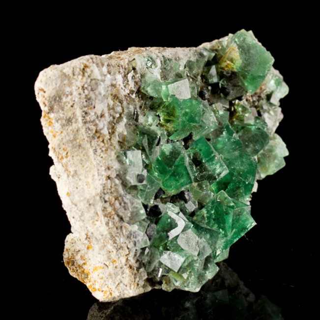 3.6" Blue-Green Glassy Gem Cubic FLUORITE Crystals to .7" Rogerley M UK for sale