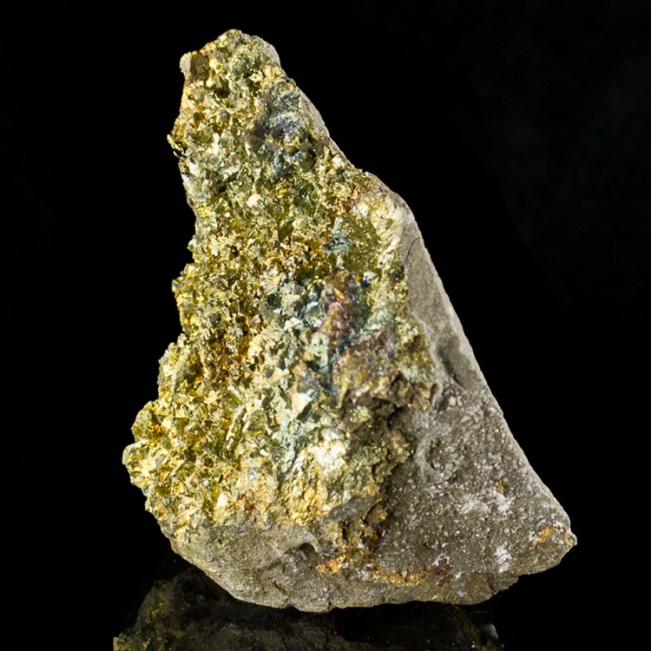 5.1" ShinySharp Iridescent Gold CHALCOPYRITE Crystals onMatrix Missouri for sale