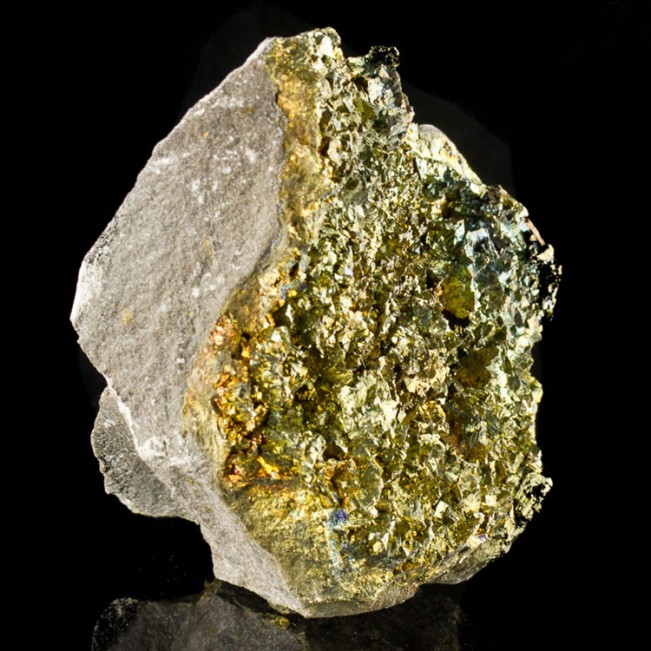 5.1" ShinySharp Iridescent Gold CHALCOPYRITE Crystals onMatrix Missouri for sale