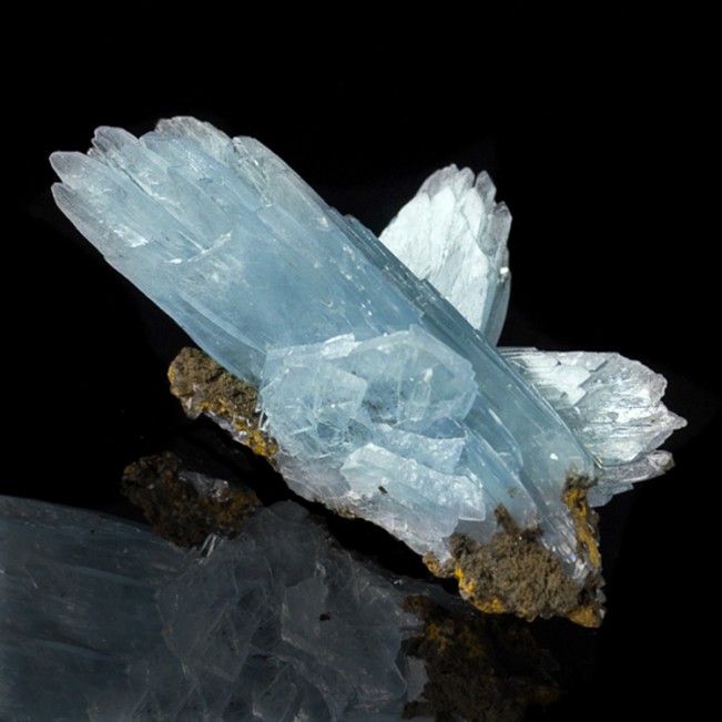 2.8" SeeThrough SkyBlue BARITE Sharp Glassy Terminated Crystals Morocco for sale