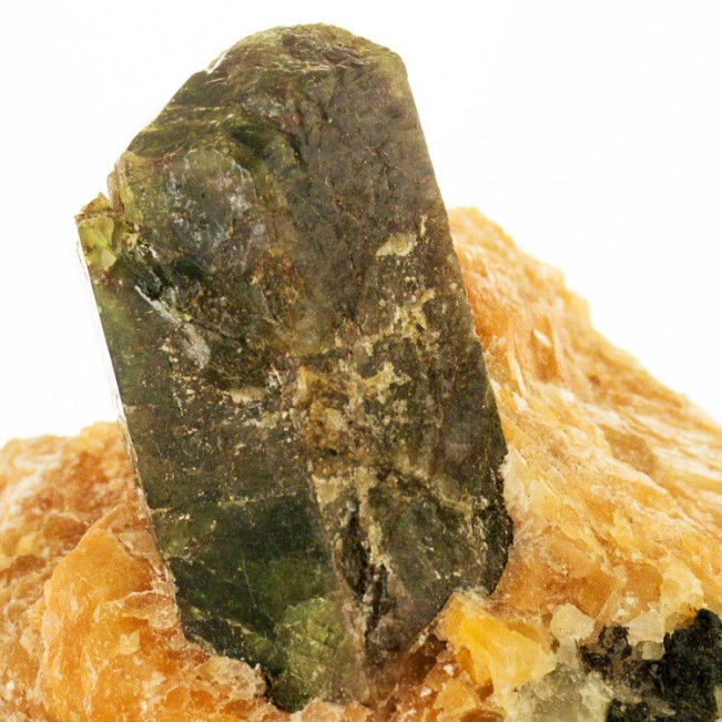2.6" Earthy Greenish Brown APATITE Crystal on Matrix Sharp+Shiny Quebec for sale