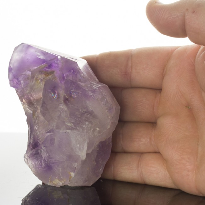 3.8" ELESTIAL AMETHYST Colorful Lavender Purple Jacare Crystal Kenya for sale