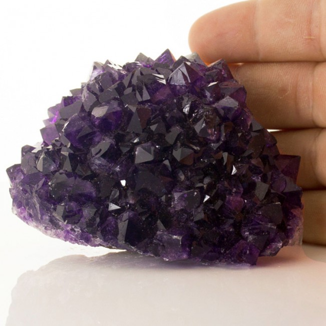 3.4" Hedgehog Cluster of Royal Purple-Violet AMETHYST Crystals Uruguay for sale