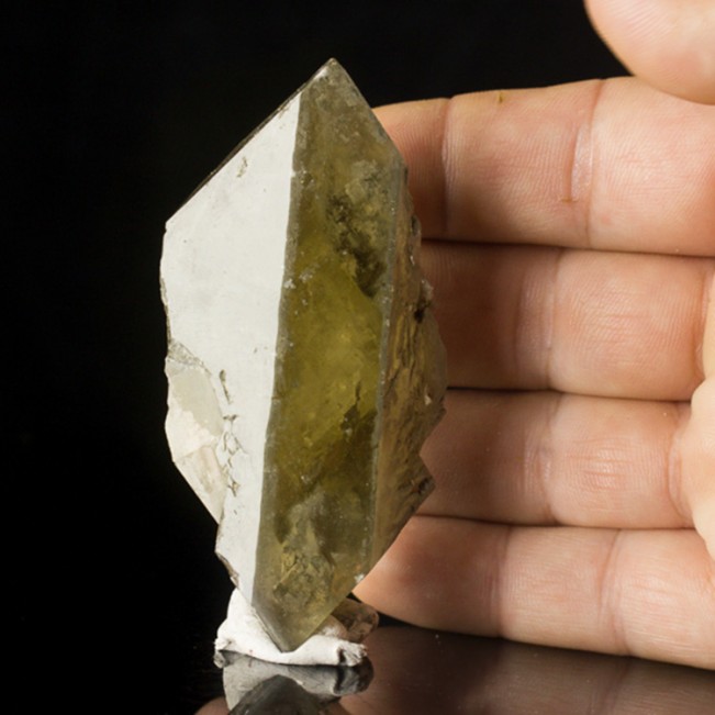 3.4" Sharp Gemmy Lustrous GOLDEN GRAY BARITE Crystal Linwood Mine Iowa for sale