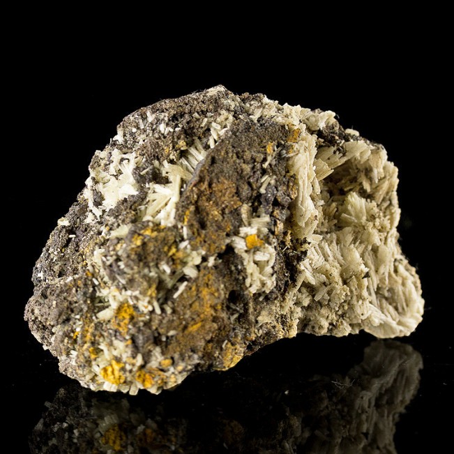 3.4" CERUSSITE Antique White Jackstraw Crystals onGossan Flux M Arizona for sale