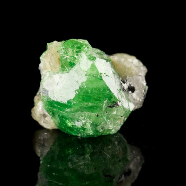 1" 69.3ct Shiny Rich Grass Green Gemmy TSAVORITE Sharp Crystal Tanzania for sale
