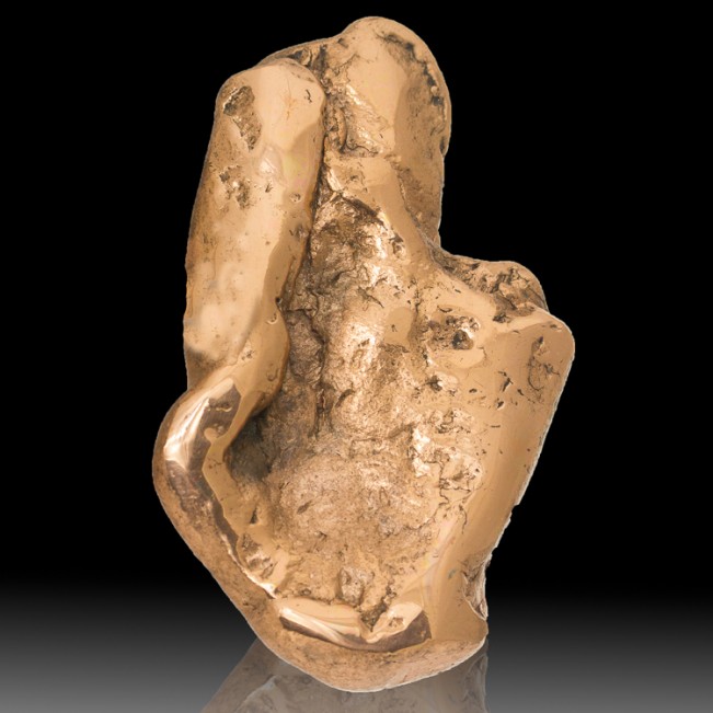 3.8" 9 oz Lustrous Gleaming Polished Red Orange COPPER NUGGET Michigan for sale