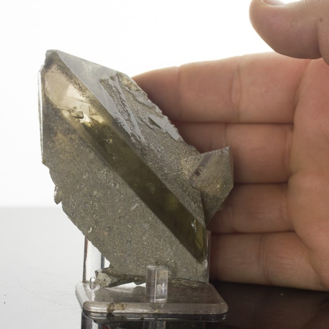 3.9" ExtraSharp DoubleTerminated Gemmy BARITE CRYSTAL Linwood Mine Iowa for sale