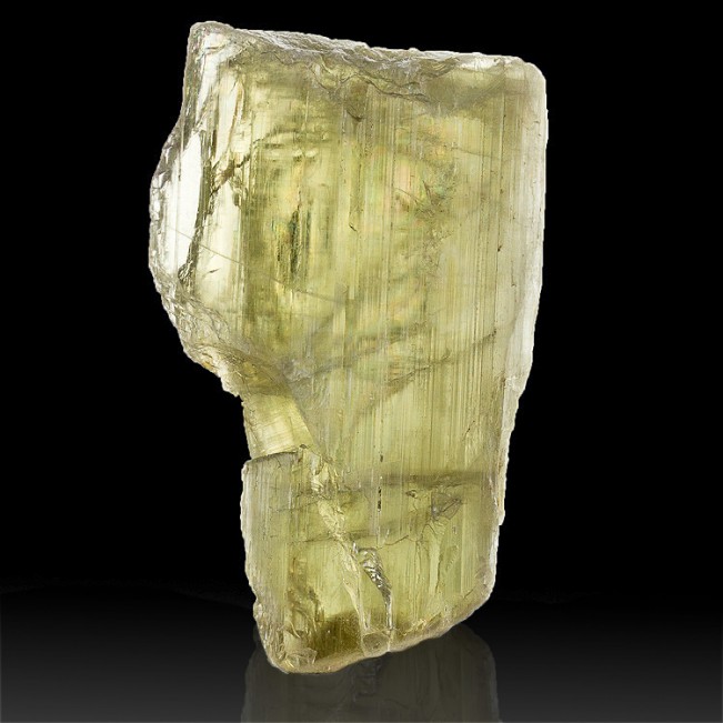 1.8" 113ct Gem Yellow-Green Dichroic DIASPORE Terminated Crystal Turkey for sale