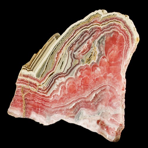 4.9" Bulls Eye Red-Pink-White-Tan RHODOCHROSI...