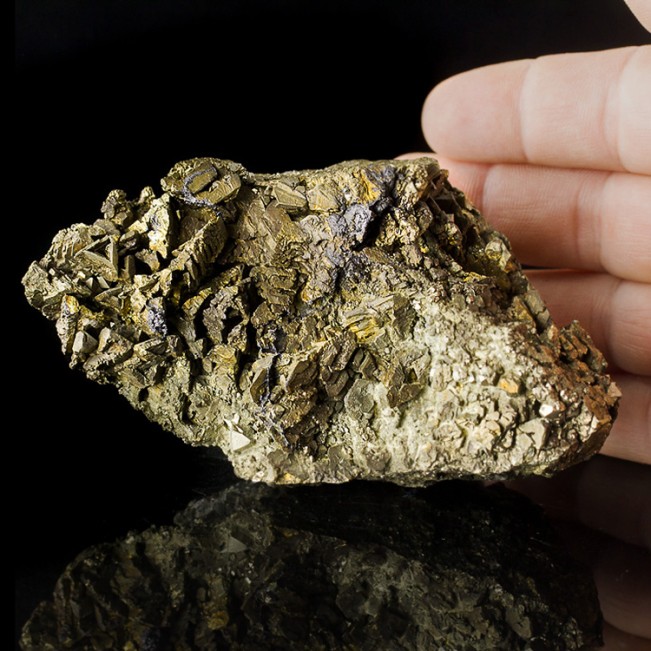 4.7" French Creek Iridescent Gold CHALCOPYRITE Crystals PA Old Collection for sale