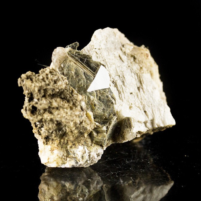 1.9" Off White BERTRANDITE Micro Crystals in Dissolved Beryl Bethel CT for sale