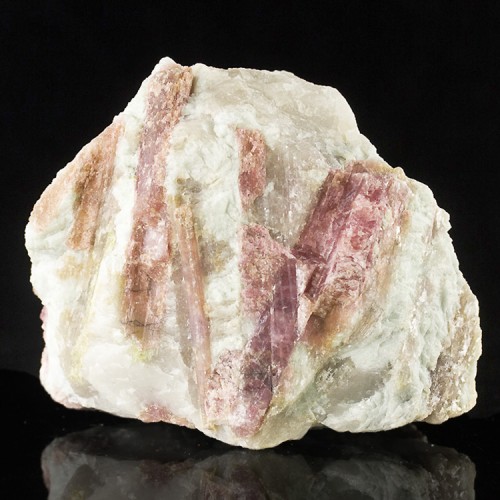 3.7" Milky Quartz Shot Through w-MagentaPink ...