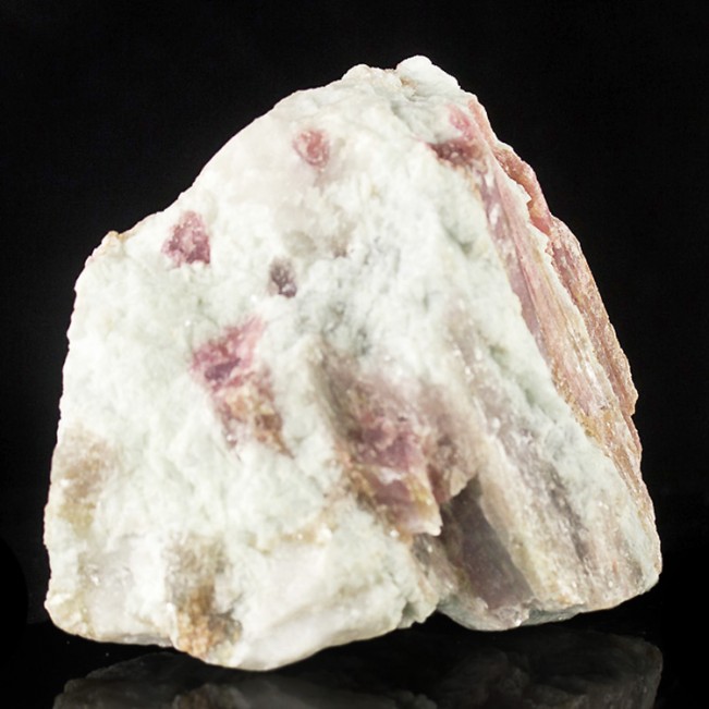 3.7" Milky Quartz Shot Through w-MagentaPink TOURMALINE Crystals Brazil for sale